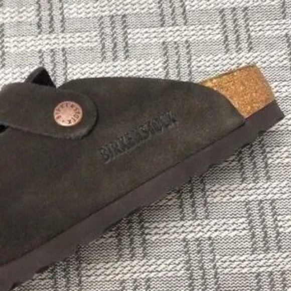 NWT Women's Birkenstock Boston Clogs in Mocha Suede - Narrow Fit - Picture 4 of 5